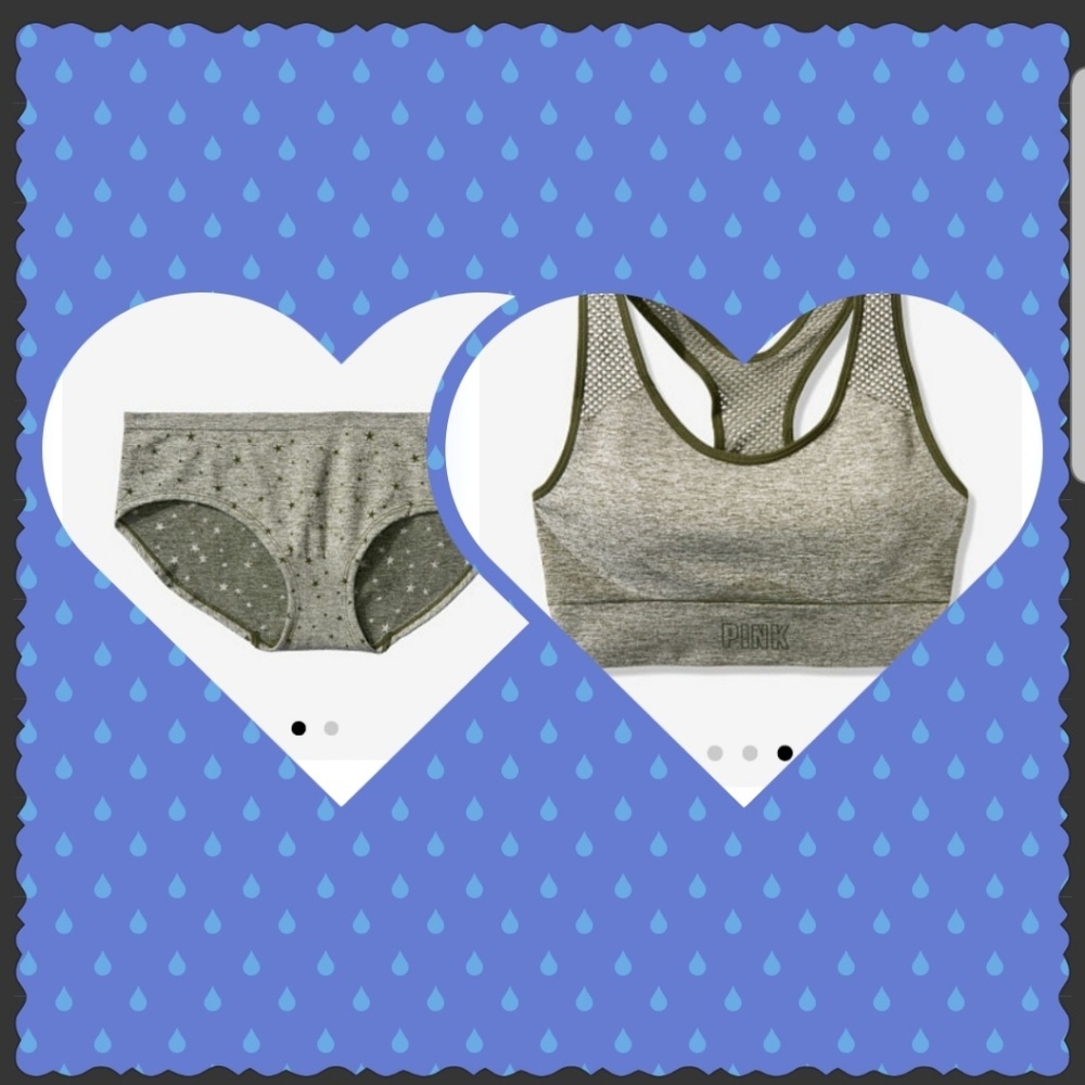 Vs pink seamless sports bra/ panty bundle